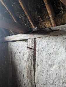 Interior wall of Wattle and daub building based on experimental archeaology from Thirlings, Northumberland.