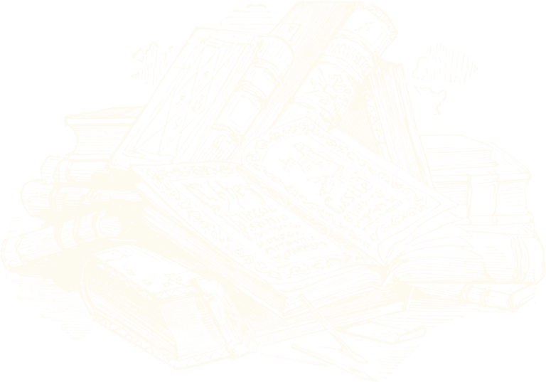 Pile of books cream coloured illustration