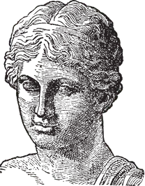 Pencil sketch illustration of Sapho